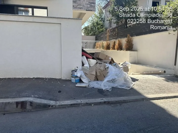 În Sectorul 2 monitorizăm depozitarea deșeurilor din construcții pe spațiul public