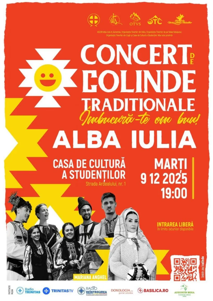 Răsună colindul în Alba Iulia: „Îmbucură-te, om bun!”