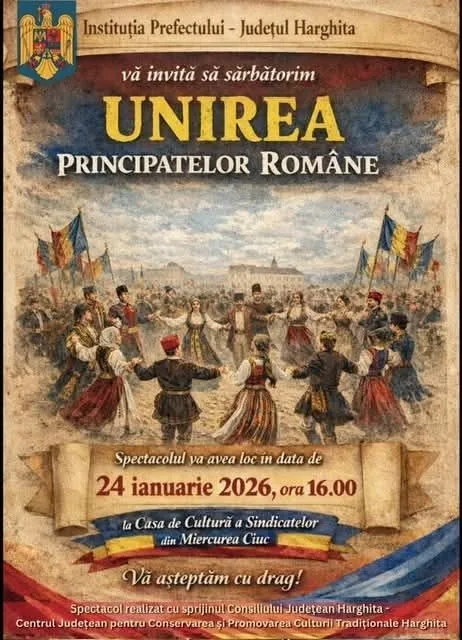 Spectacolul aniversar “Unirea Principatelor Române” la Miercurea Ciuc