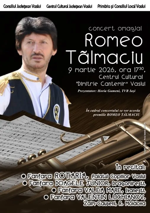 Fanfara Zaim aduce emoție și tradiție la Concertul Omagial „Romeo Tălmaciu” din Vaslui