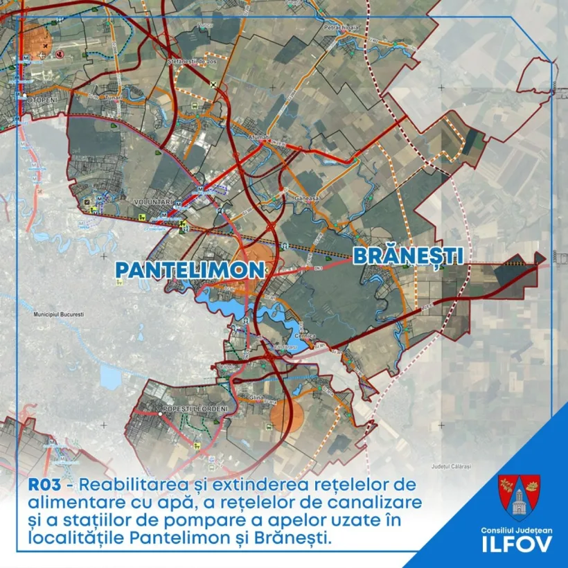 Stadiul lucrărilor de apă și canalizare în județul Ilfov