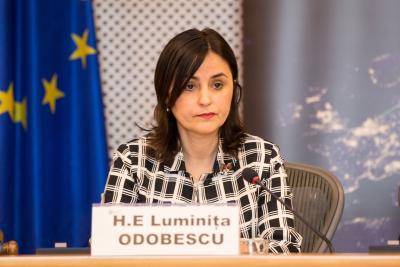 Ministrul liberal Luminiţa Odobescu, la reuniunea Consiliului Afaceri Externe