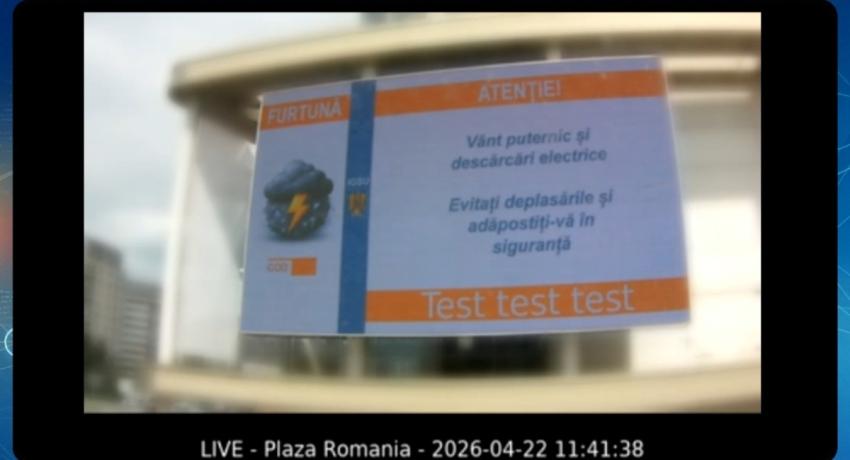 O rețea de 170 de panouri digitale devine canal oficial de alertă publică în România