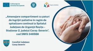Compartiment de &icirc;ngrijiri paliative modern la SJU Reșița