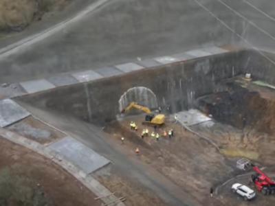 Lucrările avansează &icirc;n Valea Oltului: tunelul de la Robești a fost străpuns