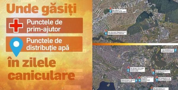 Puncte de prim ajutor &icirc;n Sectorul 1 &icirc;n zilele caniculare