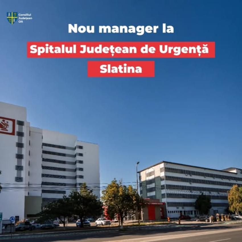 Nou manager la Spitalul Județean de Urgență Slatina