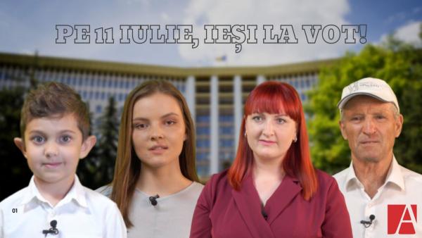 &rdquo;Pe 11 iulie, mă ajuți? Ieși la vot!&rdquo; Campania pentru alegeri democratice &icirc;n Republica Moldova se desfășoară și la Galați.