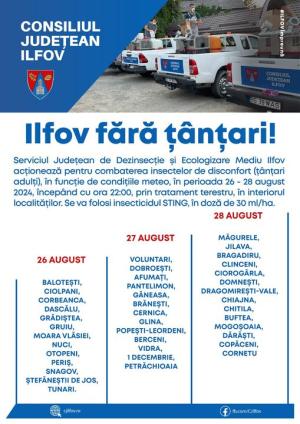 Campania „Ilfov fără țânțari”continuă