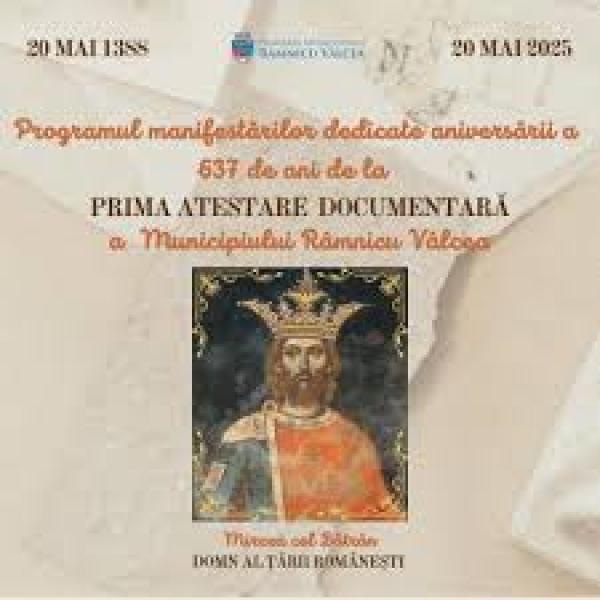 637 de ani de la prima atestare documentară a Râmnicului