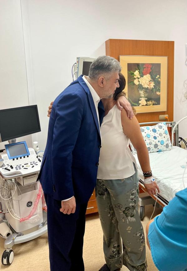 Marcel Ciolacu a vizitat-o pe Natalia Intotero la spital