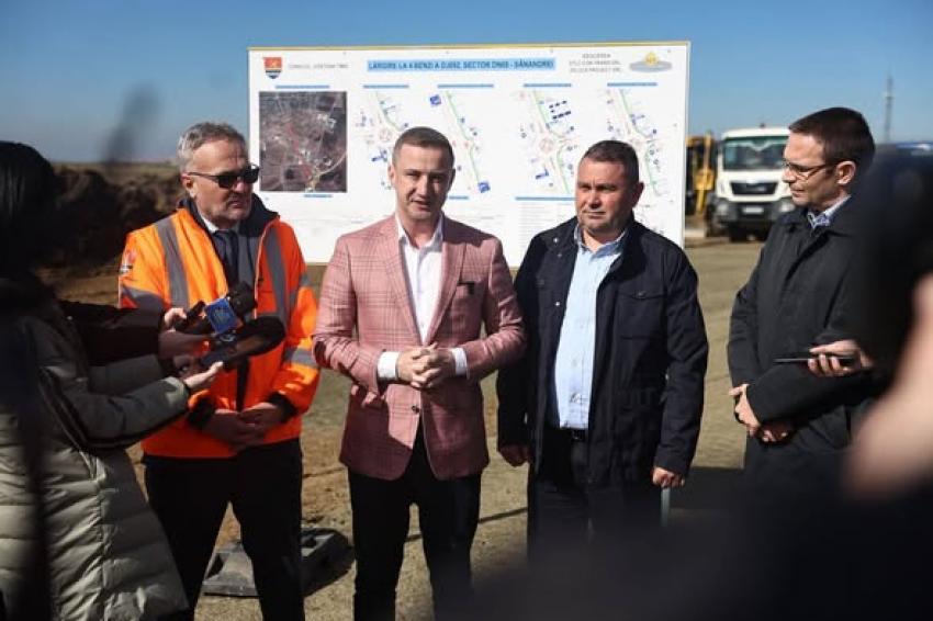 Lucrările pentru lărgirea la patru benzi a drumului Timișoara - Sânandrei