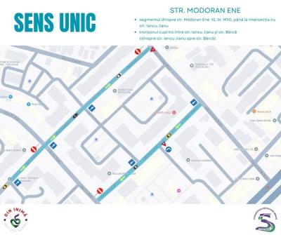 Sens unic pe strada Modoran Ene, din sectorul 5