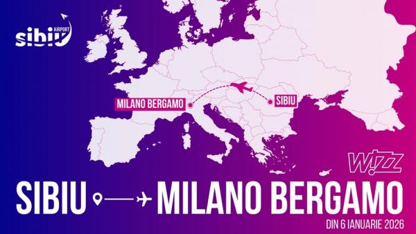 O nouă rută internaționlă din ianuarie, de la Aeroportul din Sibiu