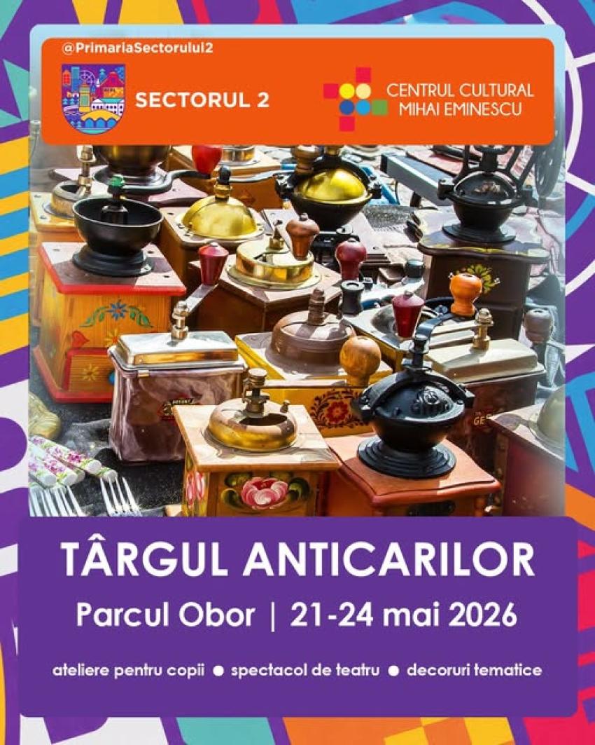 Târg al anticarilor în Parcul Obor din Sectorul 2