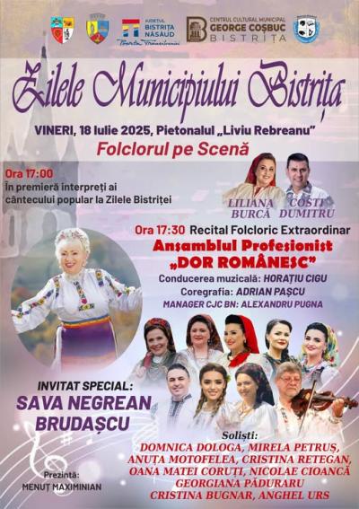 Zilele Municipiului Bistrița alături de Ansamblul Profesionist &bdquo;Dor Rom&acirc;nesc&ldquo;